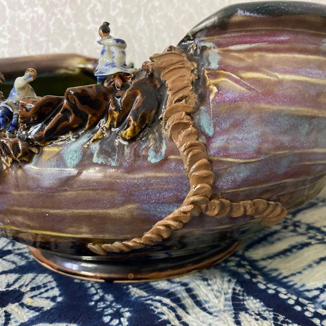 隅田焼　大鉢　石黒香ニ　井上良斎