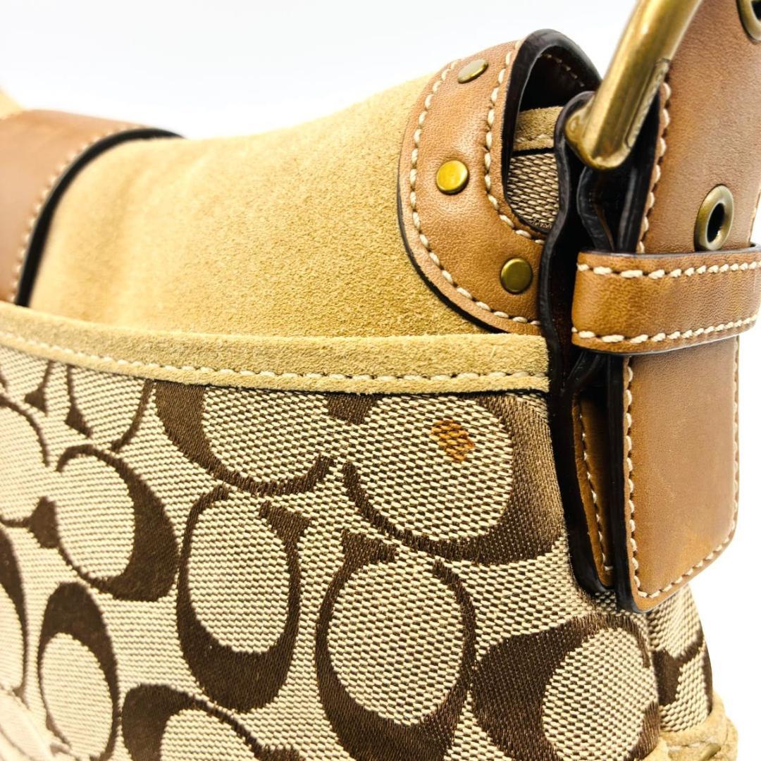 コーチ ソーホー ハンドバッグ ショルダーバッグ スウェード レザー ベージュ