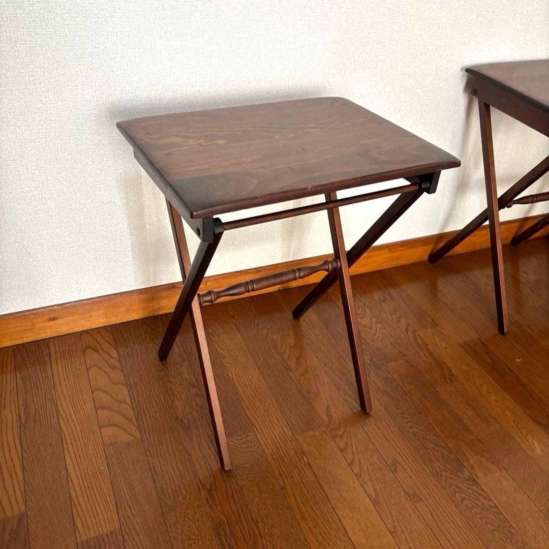 【専用商品】　　　　　　アンティーク 格納式 フォールディング サイドテーブル