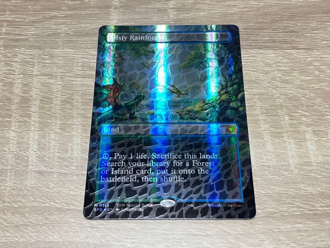 MTG タルキール　霧深い雨林　ドラゴンスケイル・Foil 英語　ボーダーレス