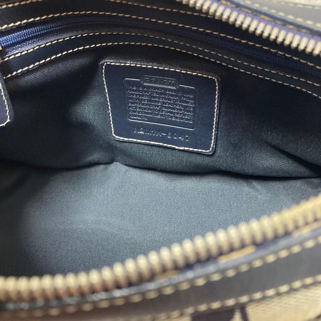 COACH コーチ　2way ミニボストンバッグ　ショルダーバッグ　ネイビー