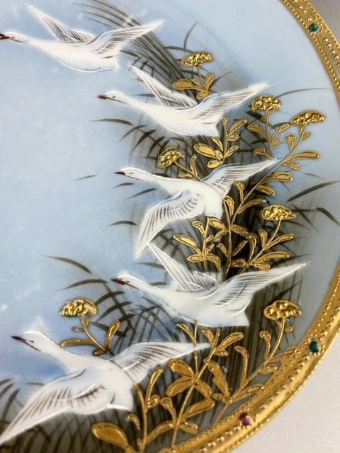 【専用】オールドニッポン 志水禄之助商店 21.9㎝ 白鳥 ガチョウ プレート