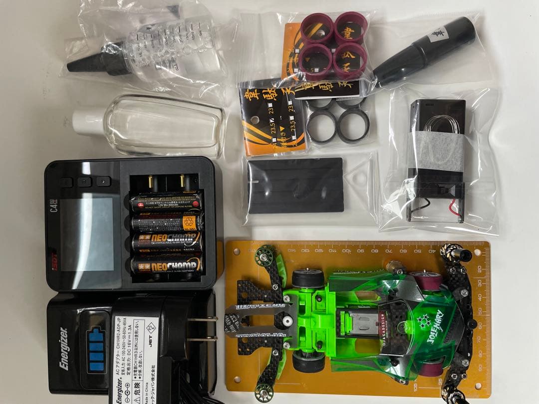 ミニ四駆 ＭＳフレキ完成車 セット 充電器 ペラタイヤ 加工ローラー