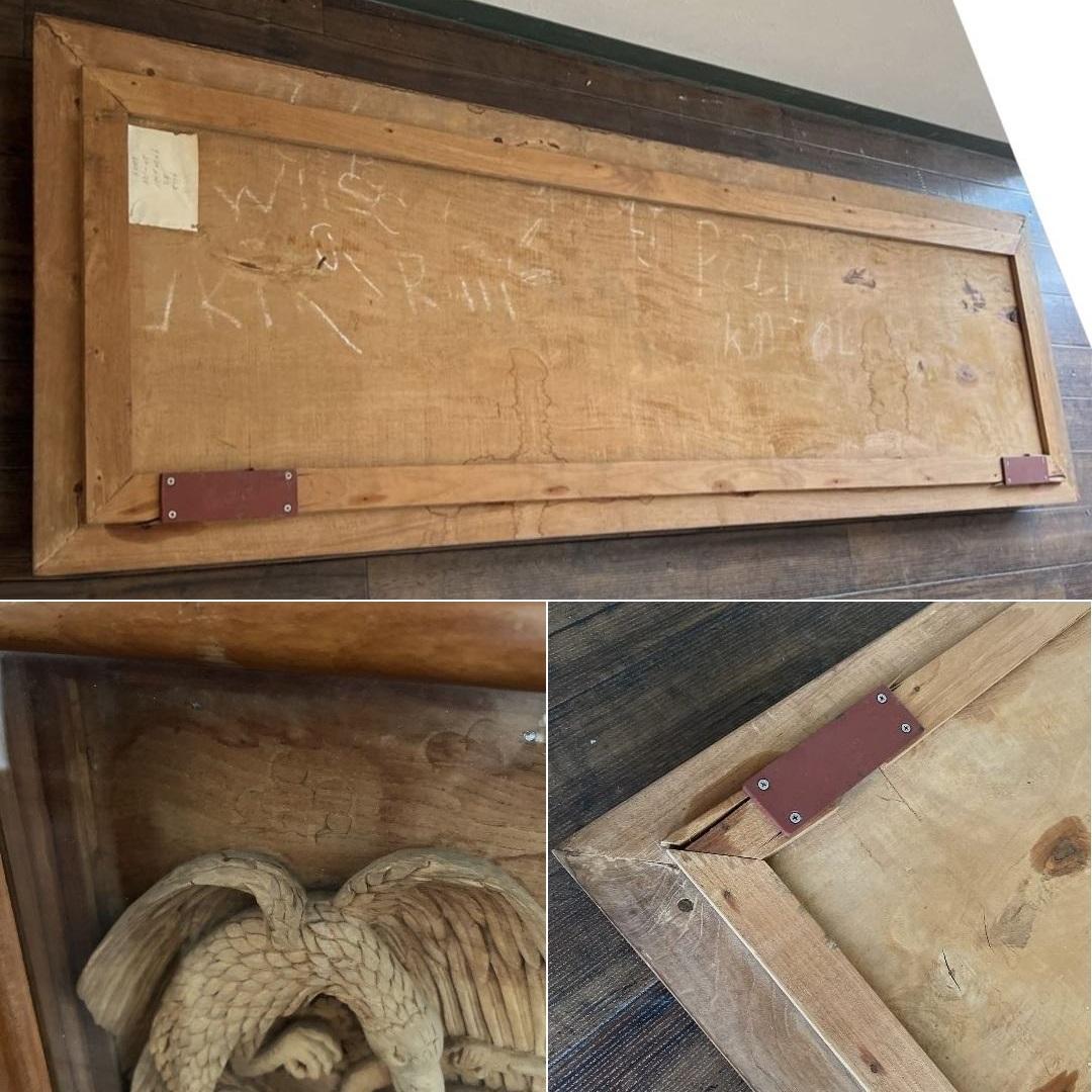 y593 特大サイズ 額装 ジャワ太古の民話を題材にした木彫りレリーフ 192㎝