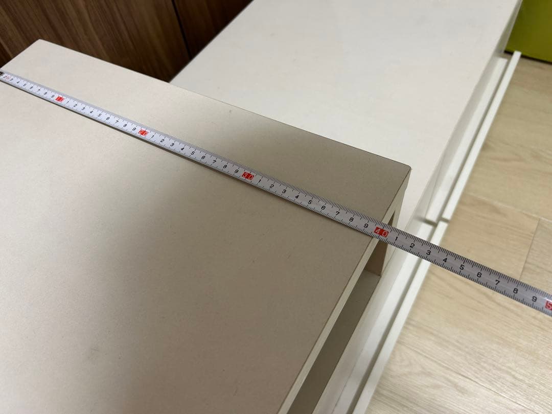 【うさぎ】薄型 伸長式 テレビ台 白 幅105-196cm ニトリ