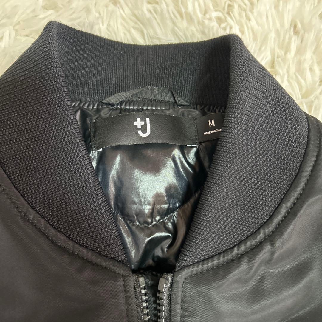 【美品】ユニクロ +J ハイブリッドダウンオーバーサイズMA-1ブルゾン