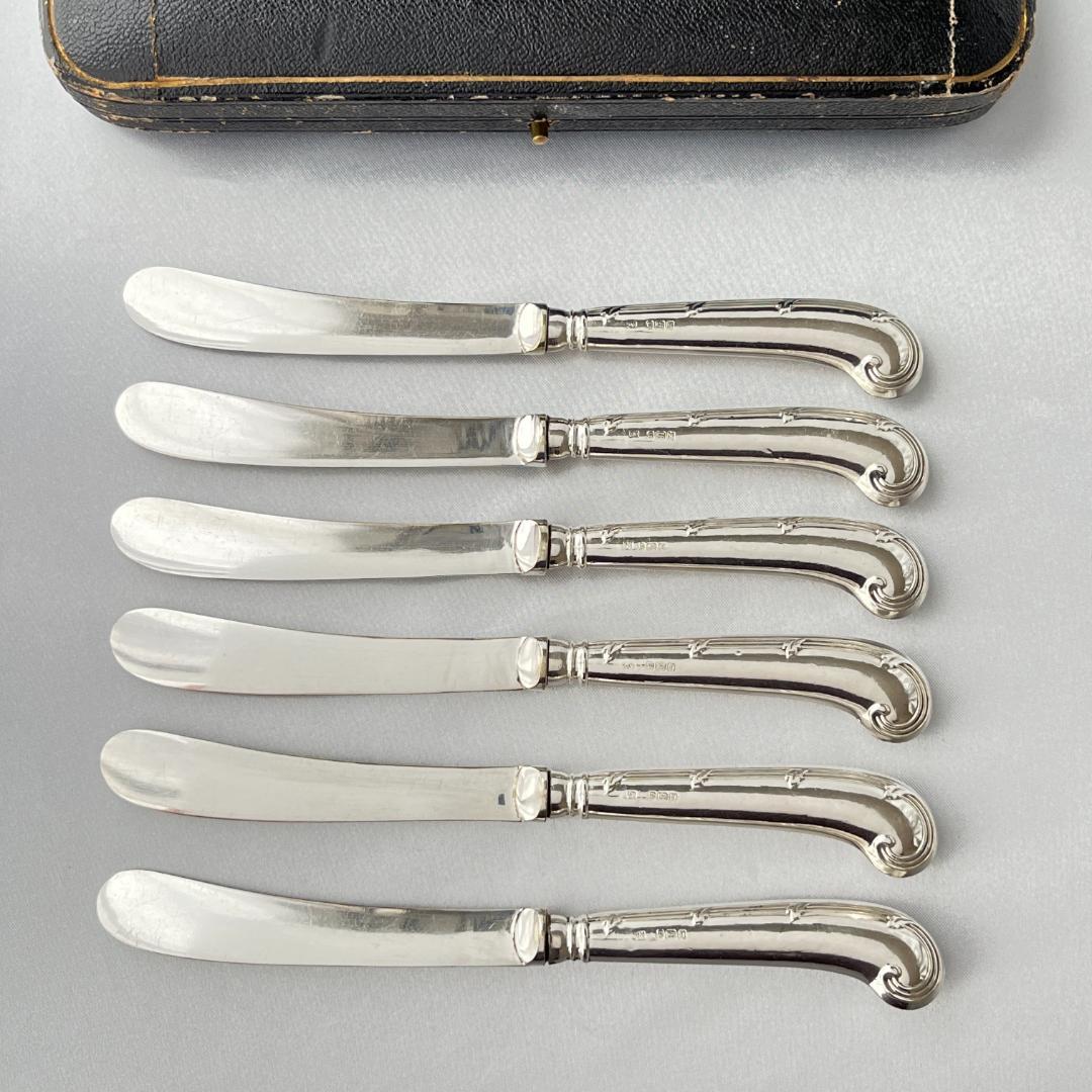 【Yates Brothers】 【純銀ハンドル】 ロココのティーナイフ