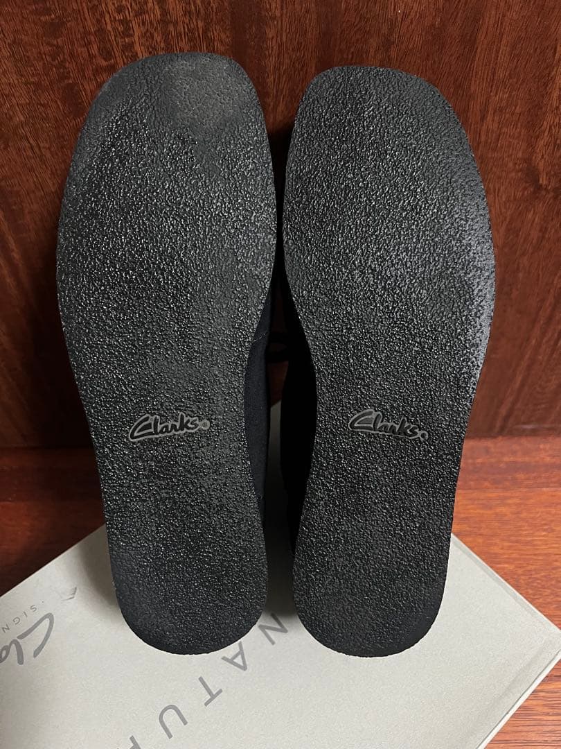 Clarks クラークス ワラビー ブラックスエード ラバーソール 国内正規品