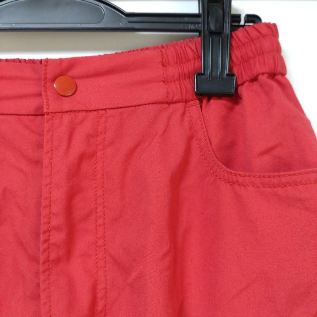 レッド カーゴパンツ ゴムウエスト RNA 赤美品