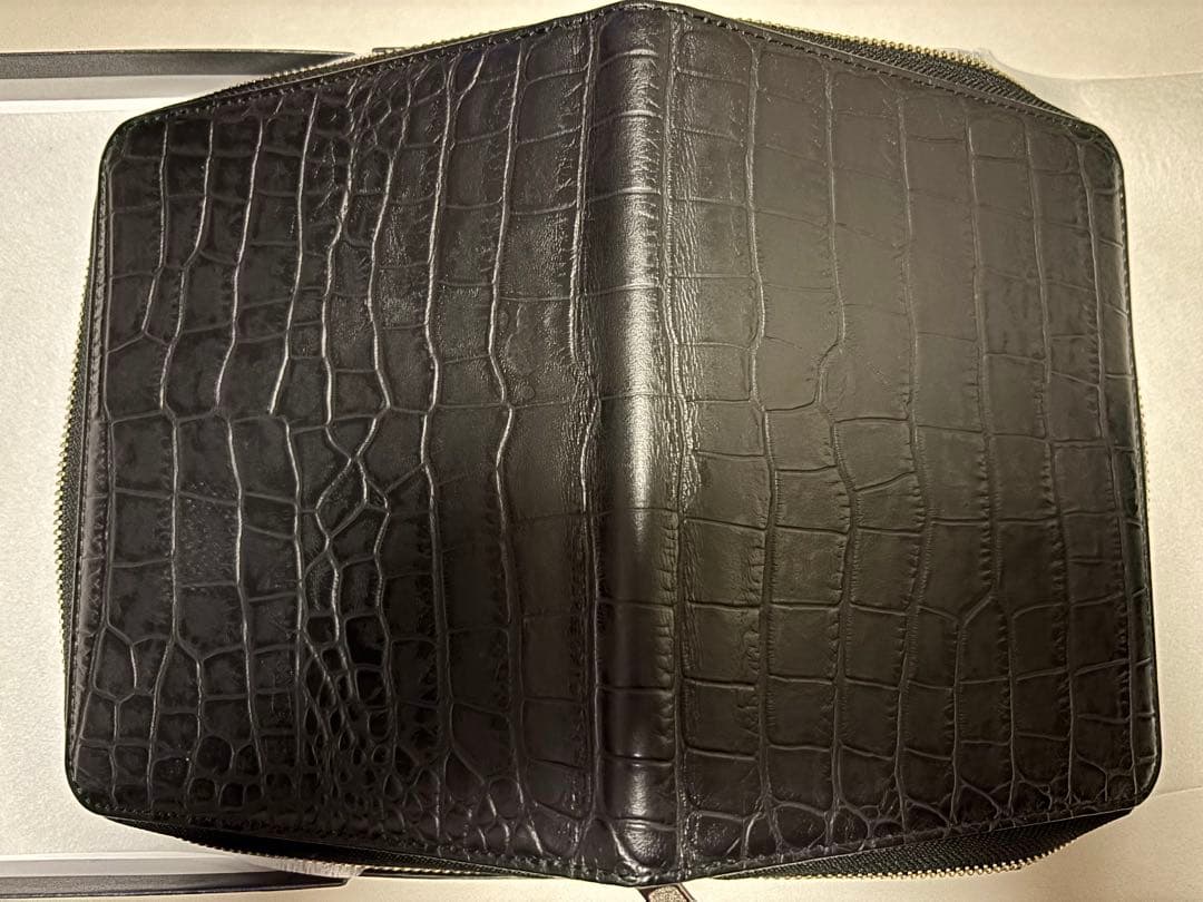 ロメオNo.3細軸イタリアンアンバー、クロコ型押しコレクションペンケース