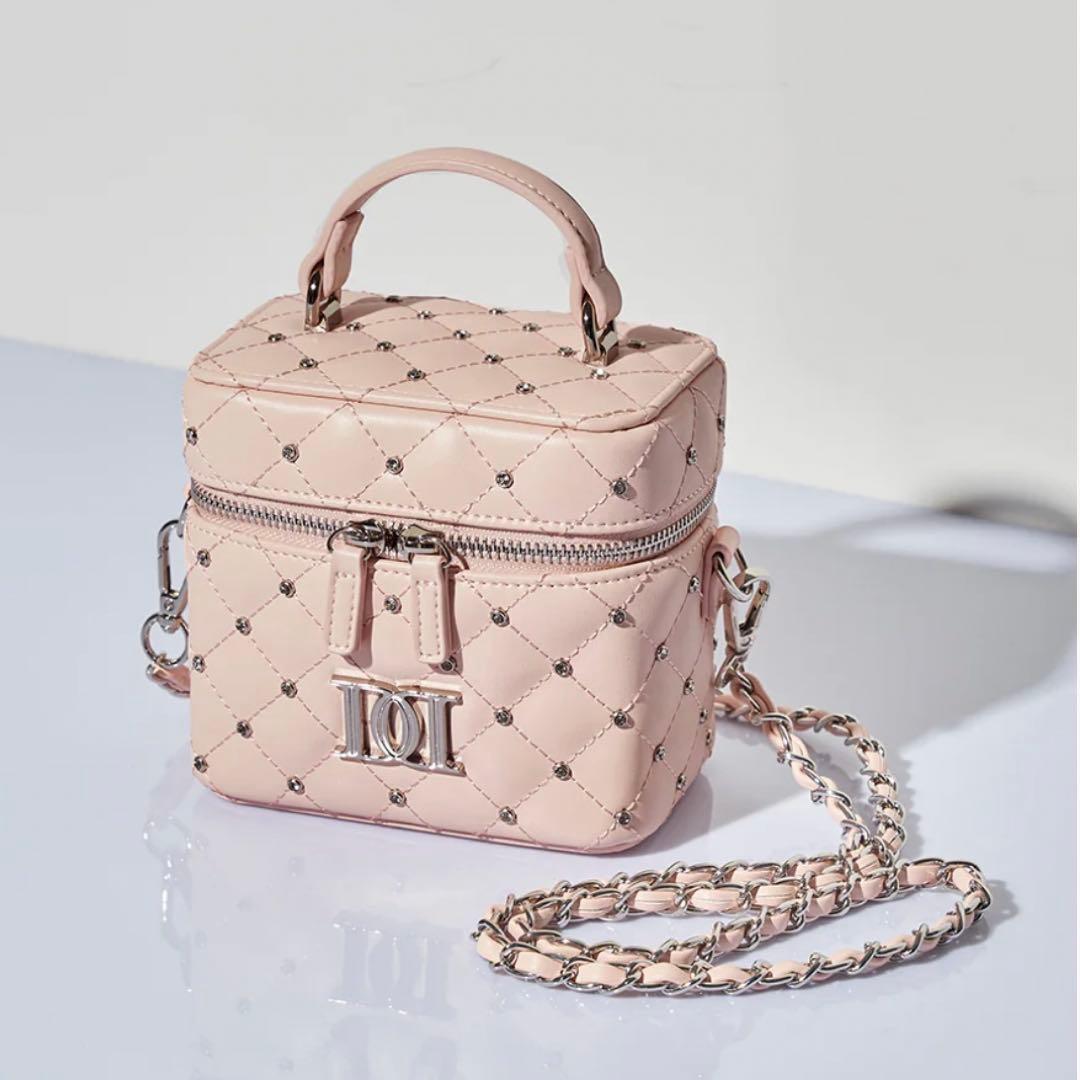 darich キルティングビジュースクエアミニバッグ ピンク