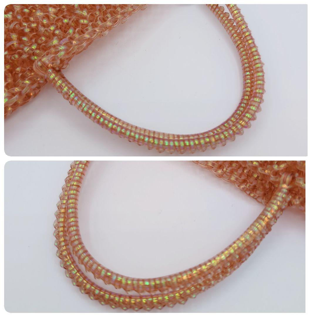 ANTEPRIMA アンテプリマ　ワイヤーバッグ　ビーズハンドバッグ オレンジ