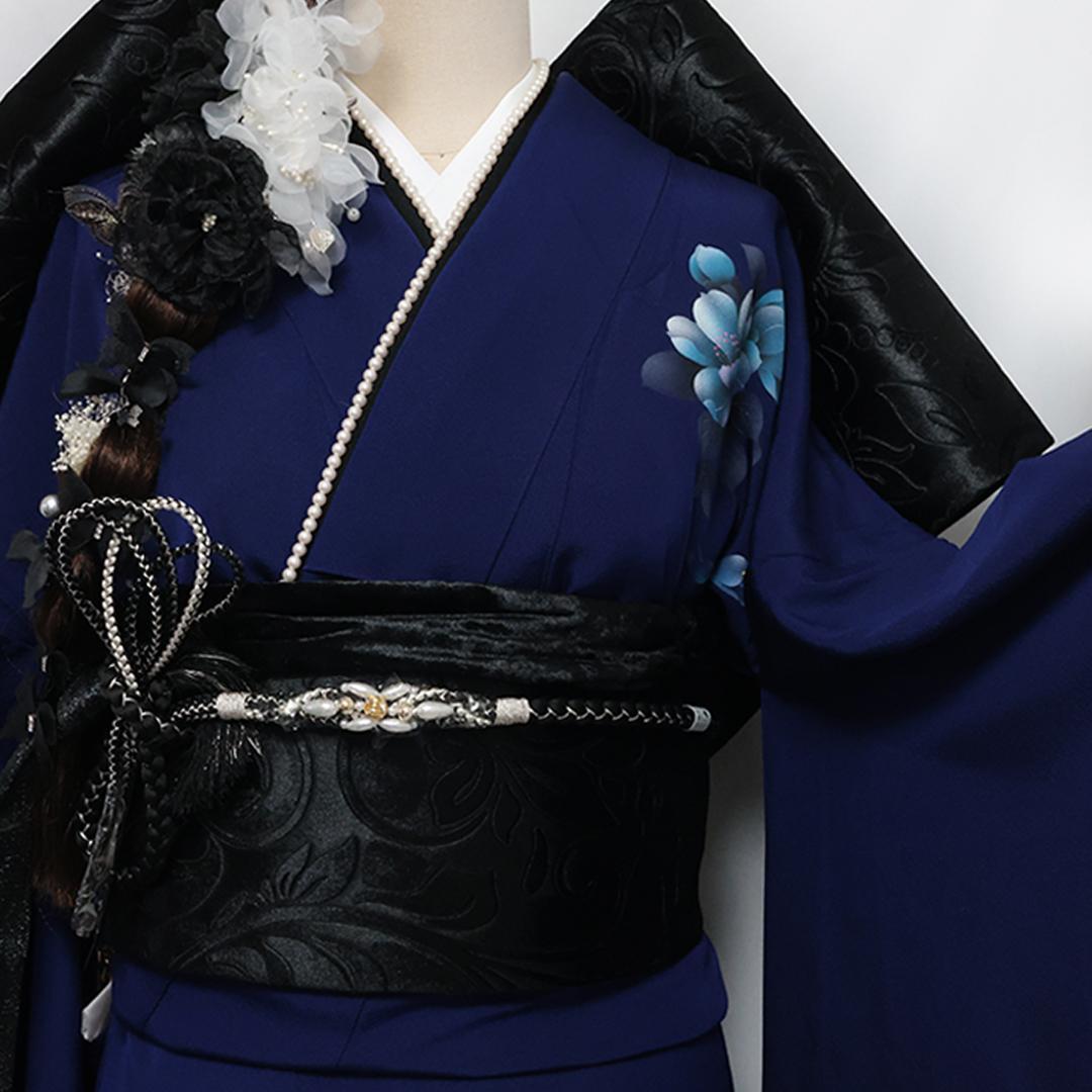 2026成人式まだ間に合います！◆ 振袖セット ◆人気紺青系フルセットgS09