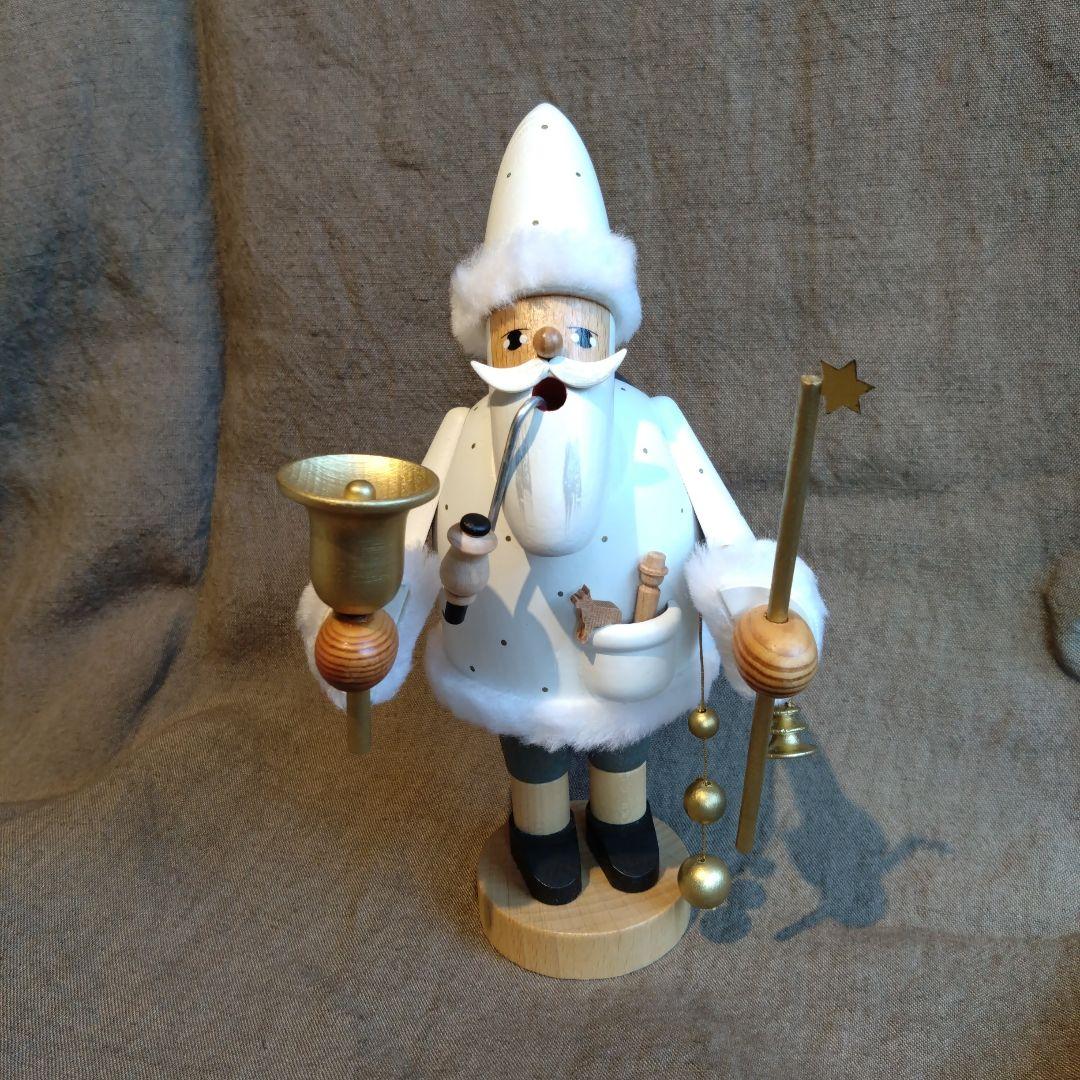 木製サンタクロース 置物 ベル付き