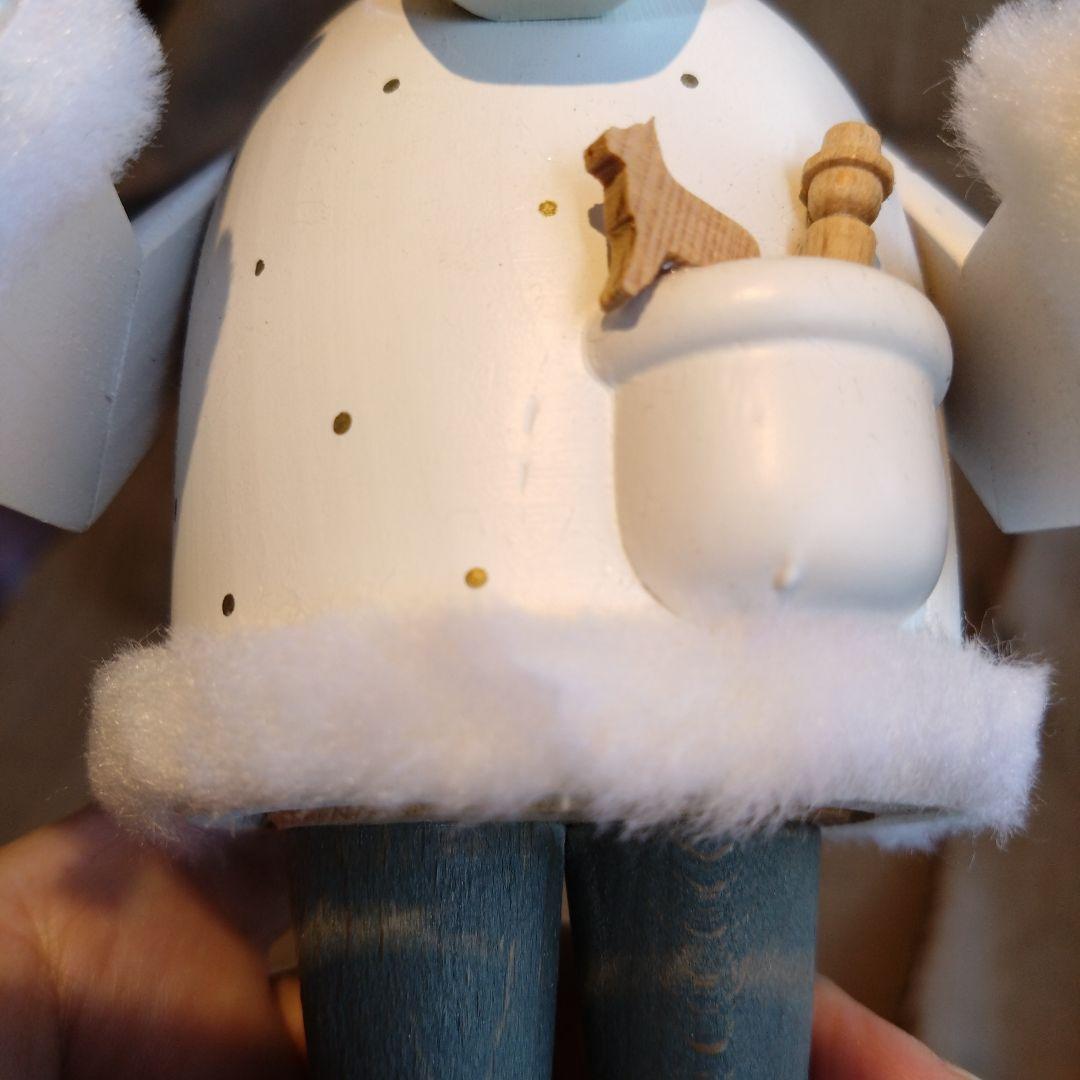 木製サンタクロース 置物 ベル付き