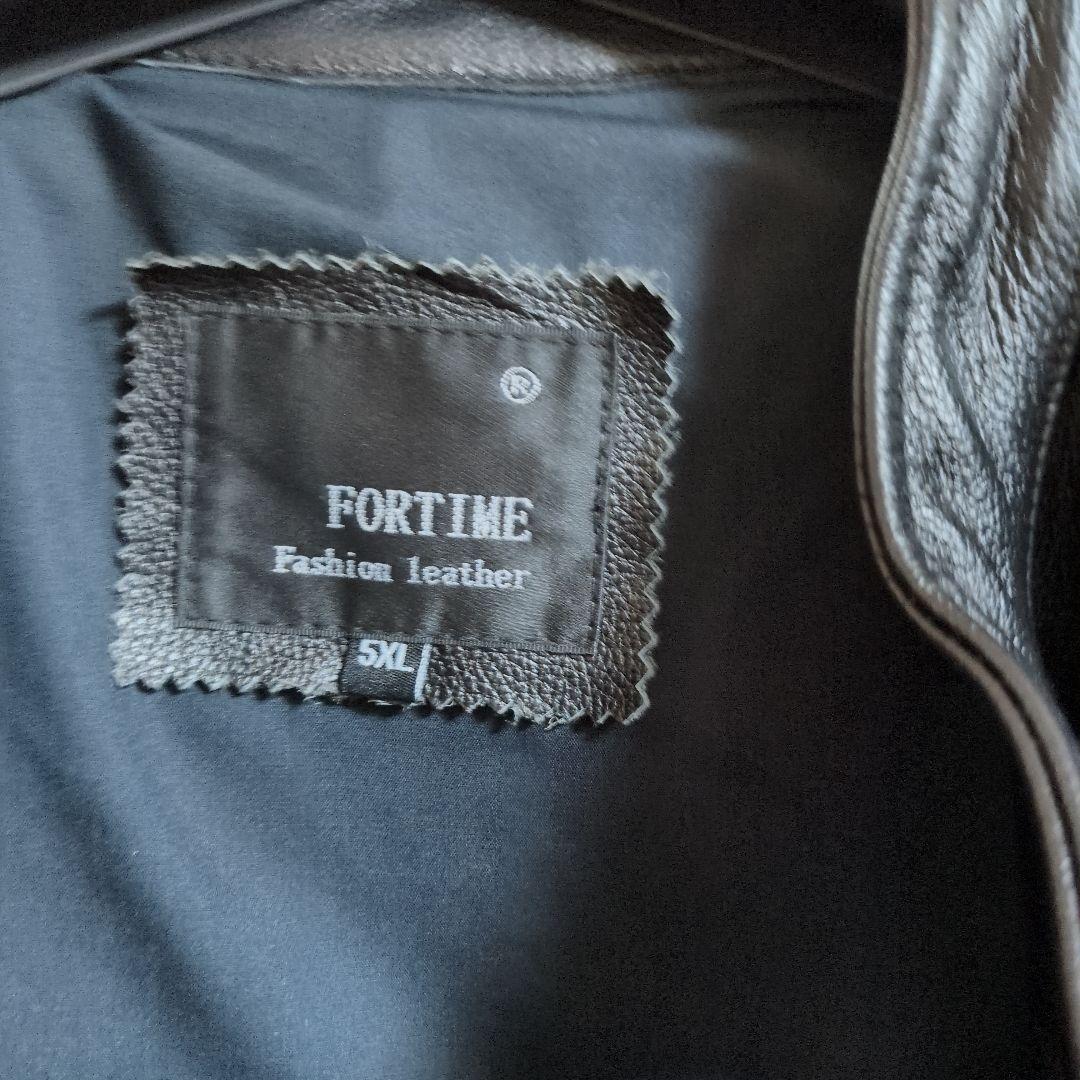 黒 シングルライダースジャケット 5XL 本革