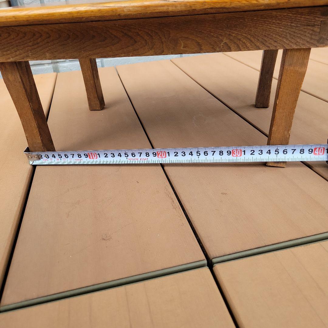 木製オーク座卓・ちゃぶ台 昭和レトロ　折り畳み　希少