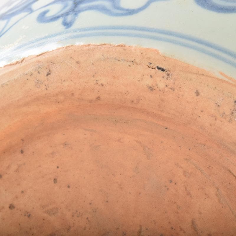 げげげ　中国　青花　龍花文　長頸瓶　高さ約37cm　C　7177A