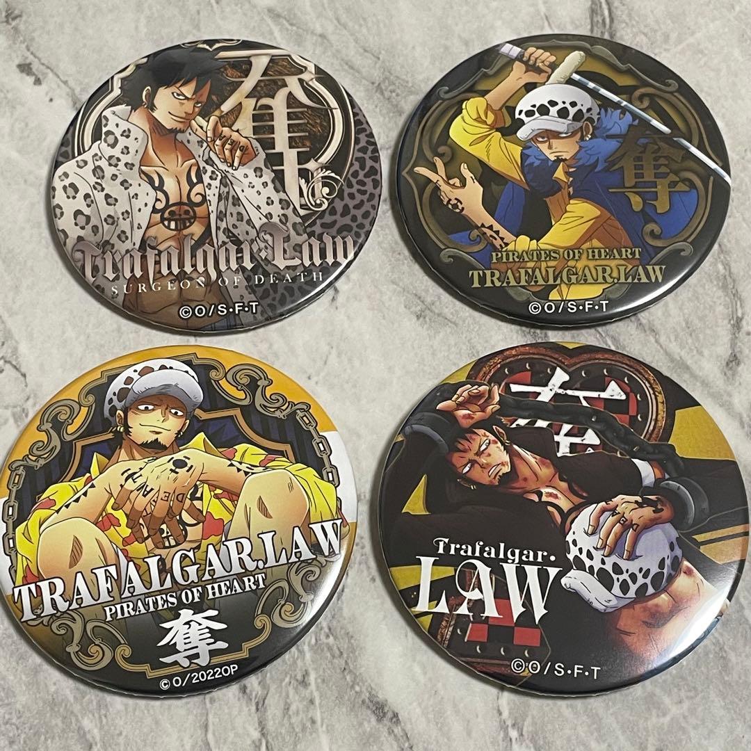 輩缶バッジ 4点 トラファルガー・ロー GEAR BEAST ワノ国 RED