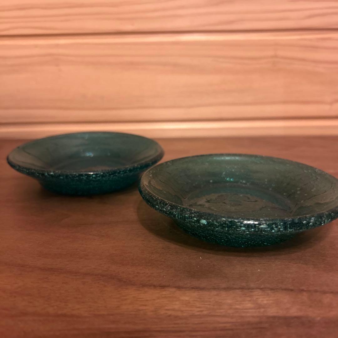 倉敷ガラス 小谷眞三小皿12cm 2枚