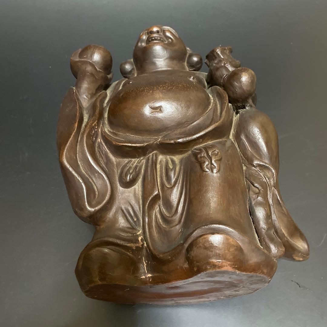 時代物　備前焼　特大　布袋様　友敬作　七福神