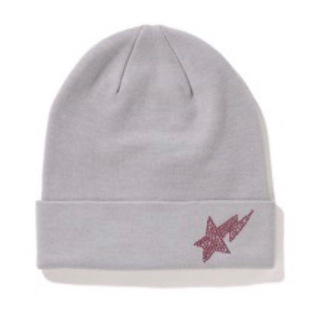 【希少】アベイシングエイプ BAPE ビーニー　ニット帽　グレー