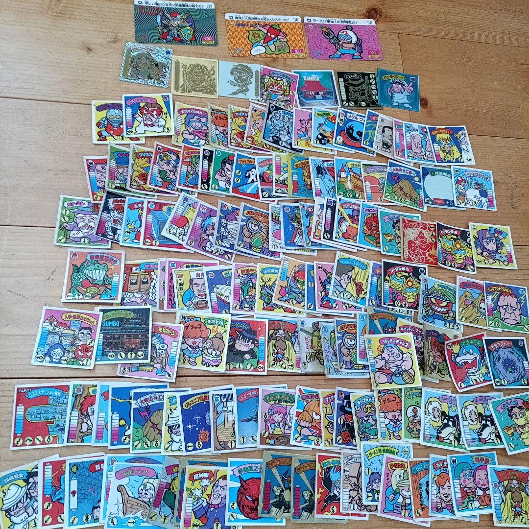 ガムラツイスト、らーめんばぁ　約125枚ジャンク＋カード3枚セット　ビックリマン