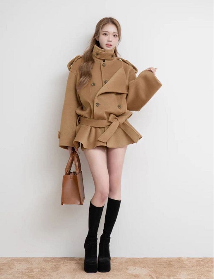 ダーリッチ ドロップショルダージャケットコート