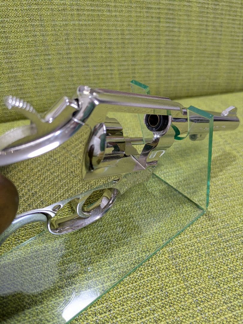 (木グリ)　タナカワークス　S&W M10 ミリポリ　ニッケルフィニッシュ