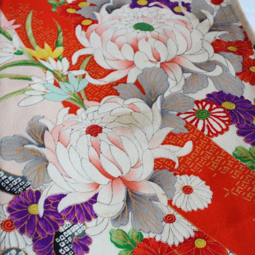 七五三 7歳 女の子 子供 アンティーク 着物 帯 セット