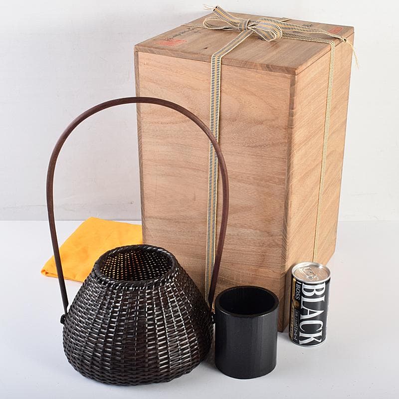 茶道具　平安　竹美斎造　時代藤組　宗金篭　共箱　M　R7696B