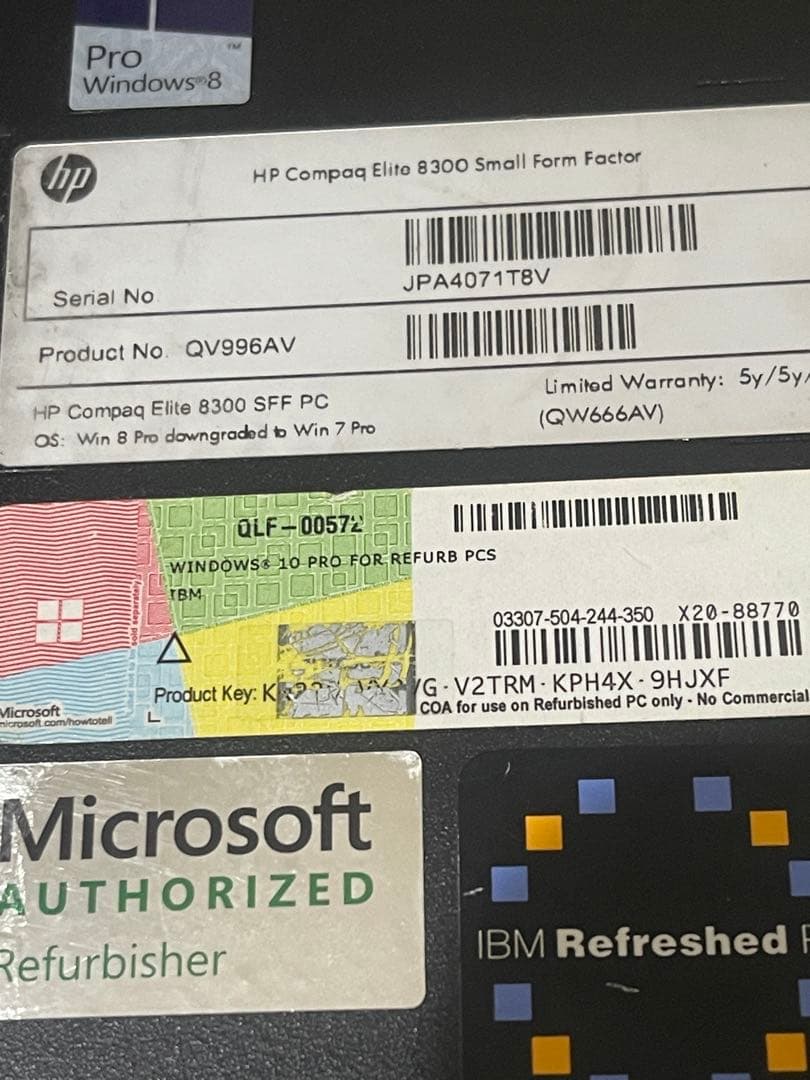 デスクトップPC リノベーション　Hewlett Packard