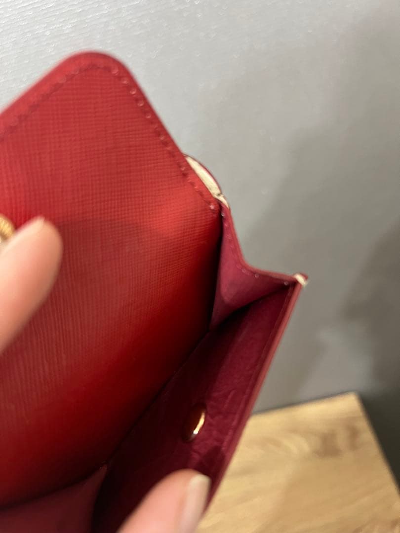 RANDA チェリープリントミニウォレット　アイボリー