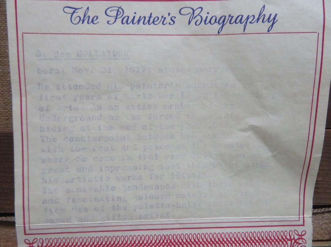 G.？.Hollander　「side Harmony」　油彩F10号