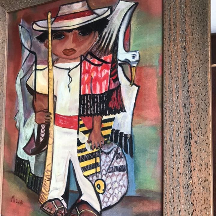 50s〜 アメリカアンティーク 絵画 USA カントリー ミッドセンチュリー