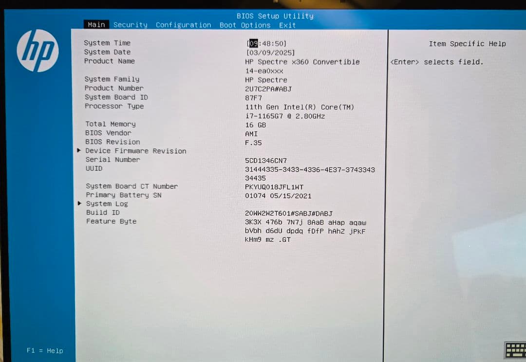 2 in 1 ノートPC HP Spectre x360 14-ea0048TU