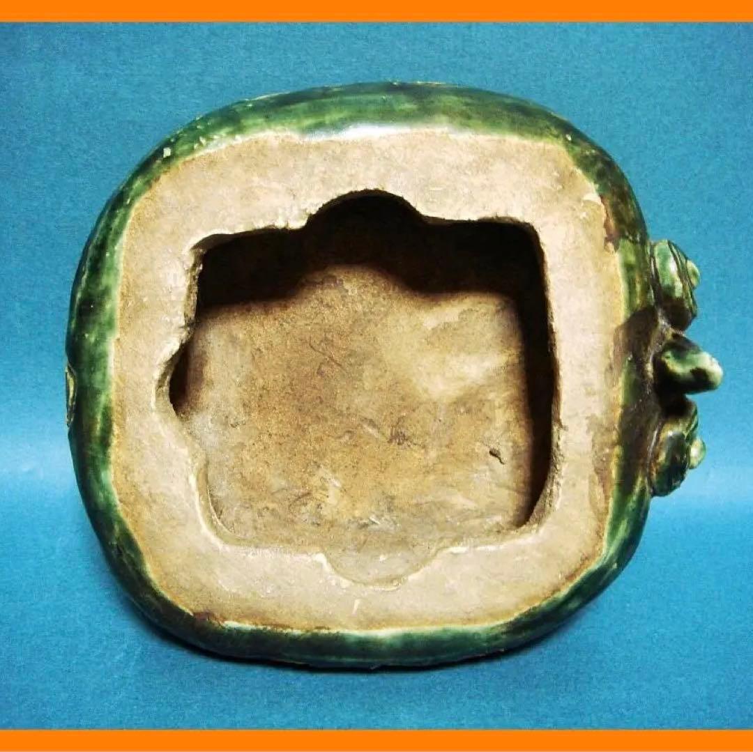 134『織部 獅子 香炉』　/骨董品 古美術 古道具 アンティーク