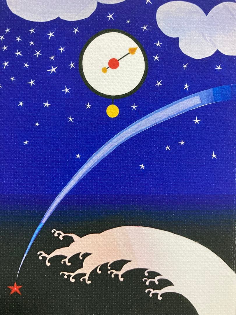 【真作保証】藤城清治 キャンバスジクレー 直筆サイン 150部限定 版画 絵画