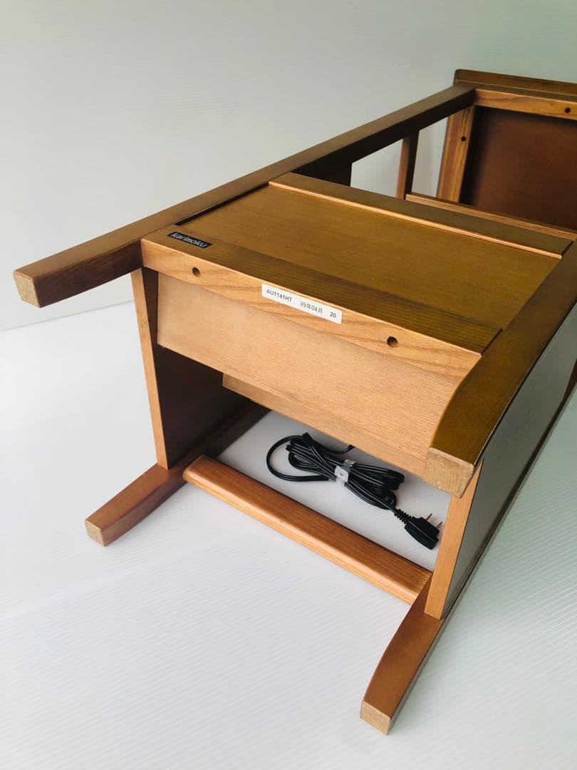 【美品！】Karimoku カリモク家具 電話台・花台 コンセント付き 猫脚