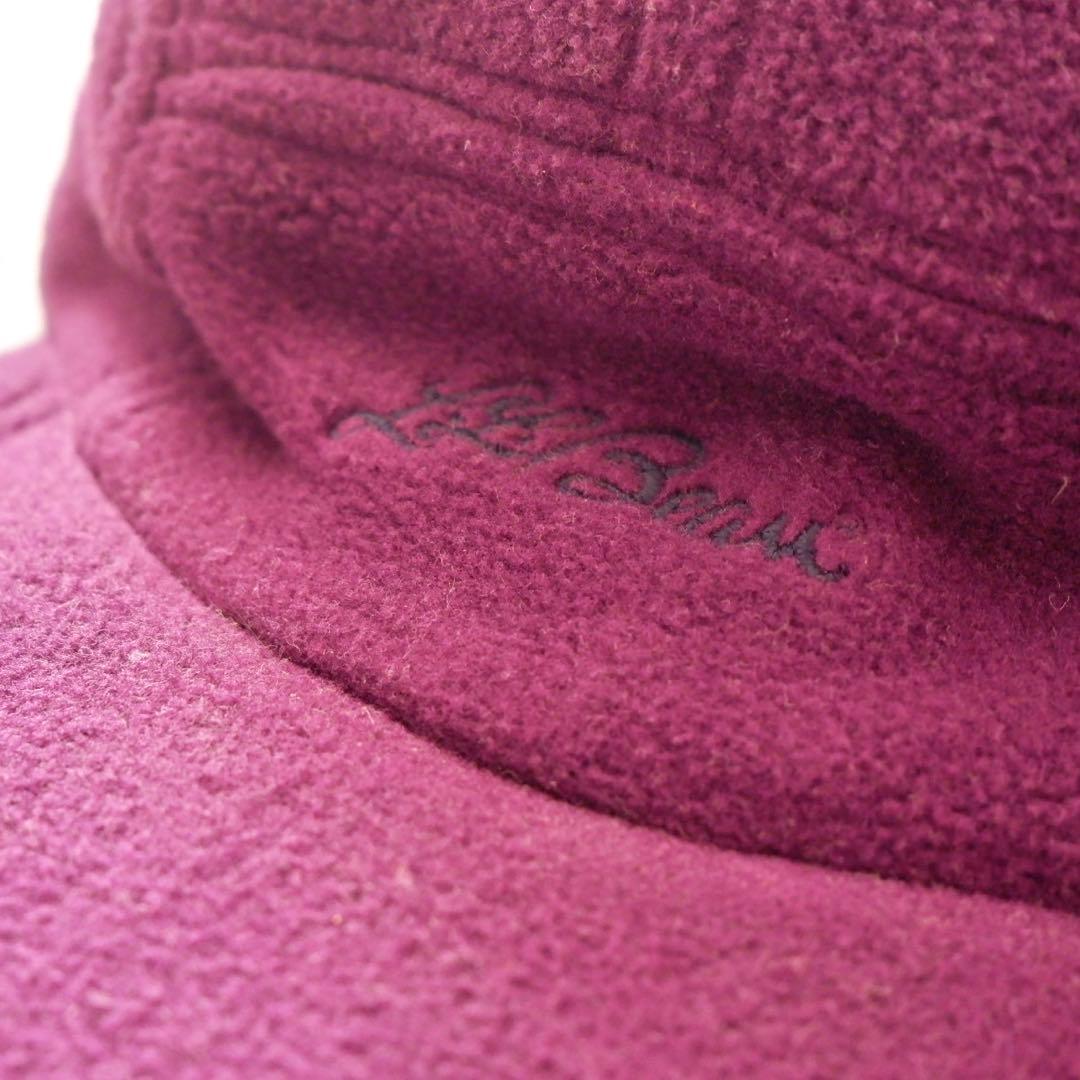 レア 80s 90s USA製 エルエルビーン フリース キャップ 筆記体 XL