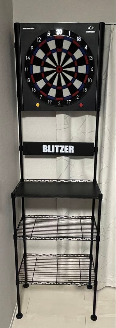 BLITZER ダーツボードスタンド 収納棚付き
