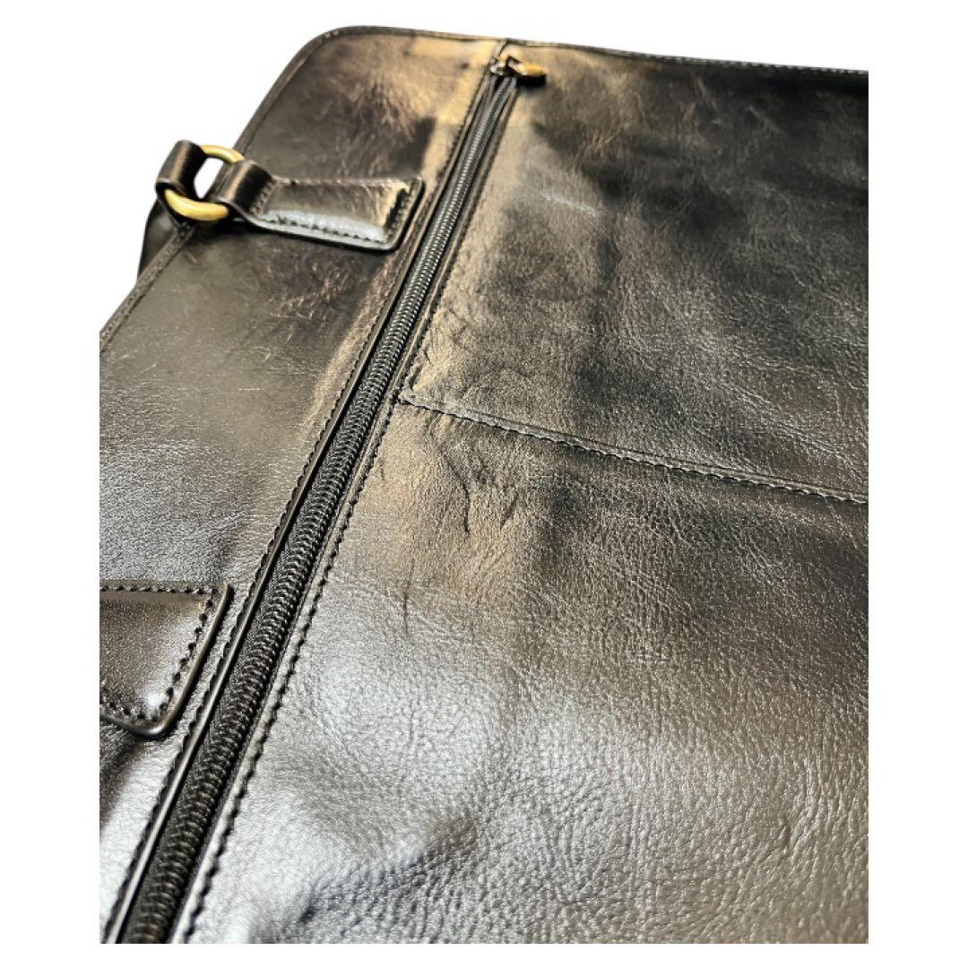 【美品】[BANUCE] ビジネスバッグ メンズ 本革（イタリア皮）