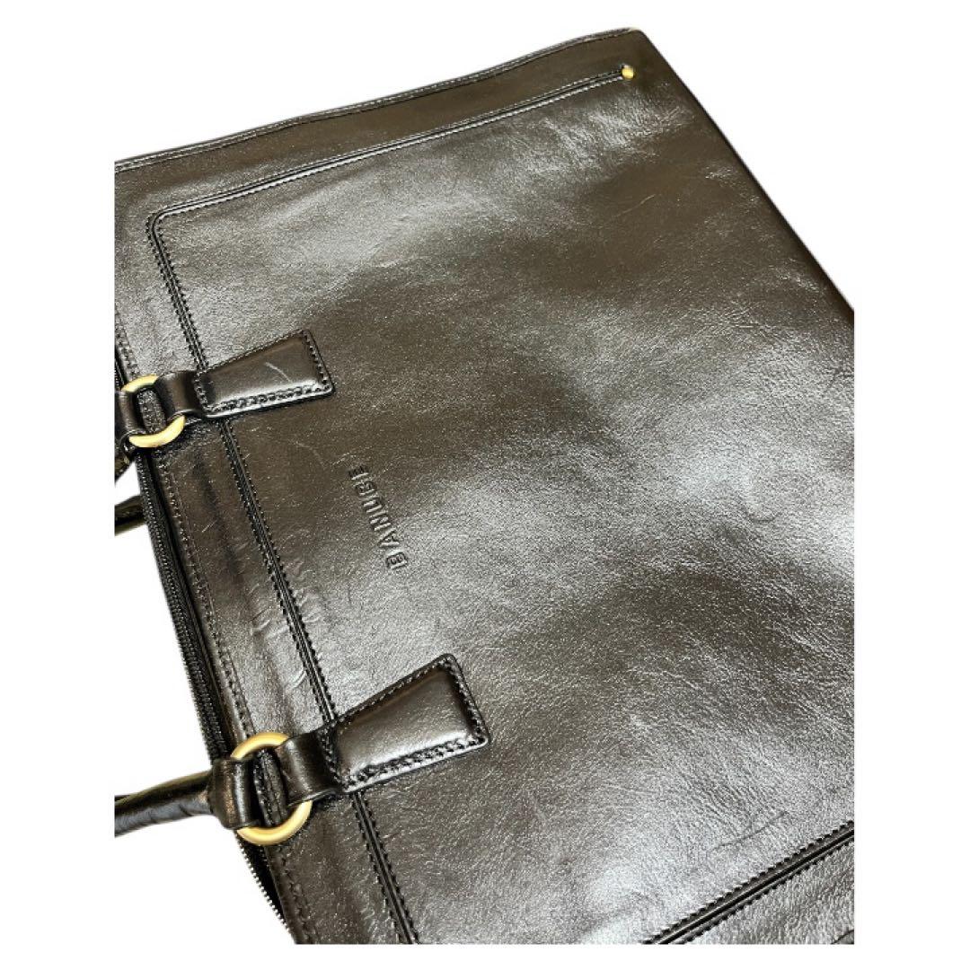 【美品】[BANUCE] ビジネスバッグ メンズ 本革（イタリア皮）