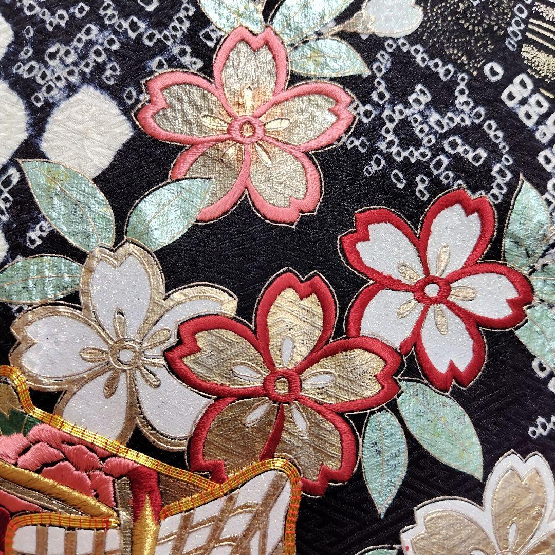 振袖フルセット(8点)・成人式・総絞り・本絞り・金駒刺繍・金彩加工・高級手縫い