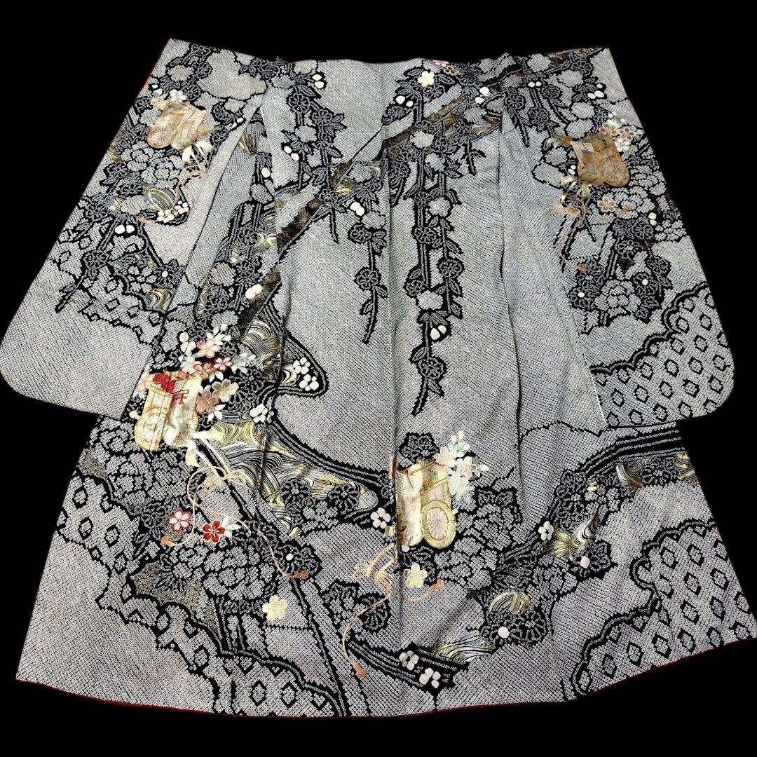 振袖フルセット(8点)・成人式・総絞り・本絞り・金駒刺繍・金彩加工・高級手縫い