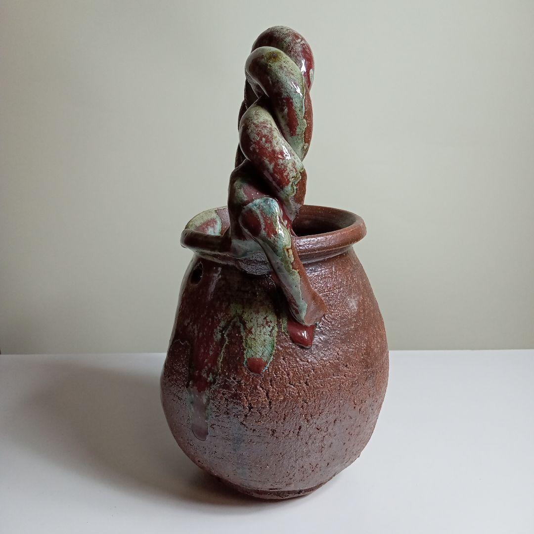 信楽焼　花瓶　D−62