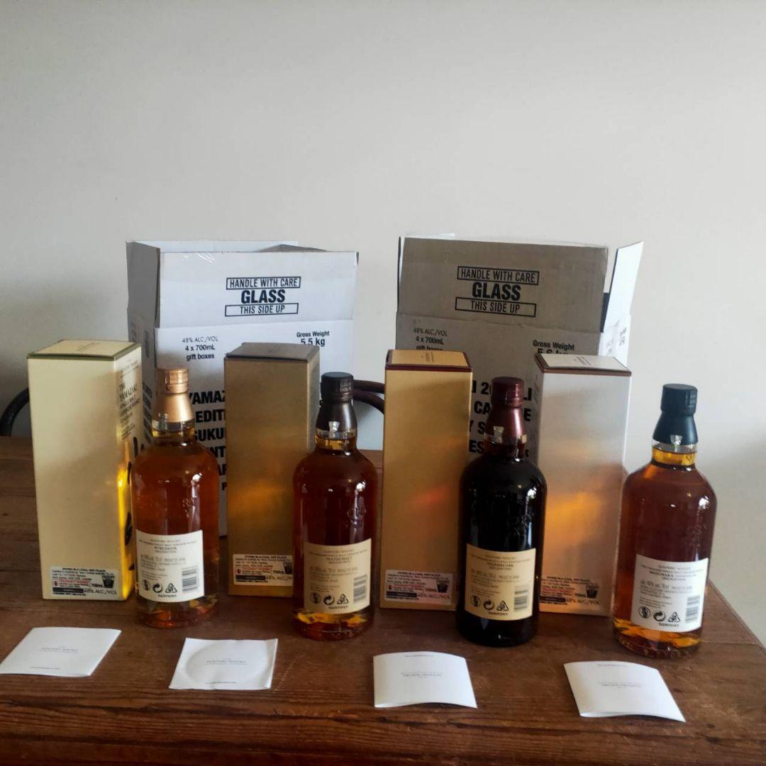 サントリー山崎2022 　リミテッドエディション　ミズナラ4本セット　海外限定品