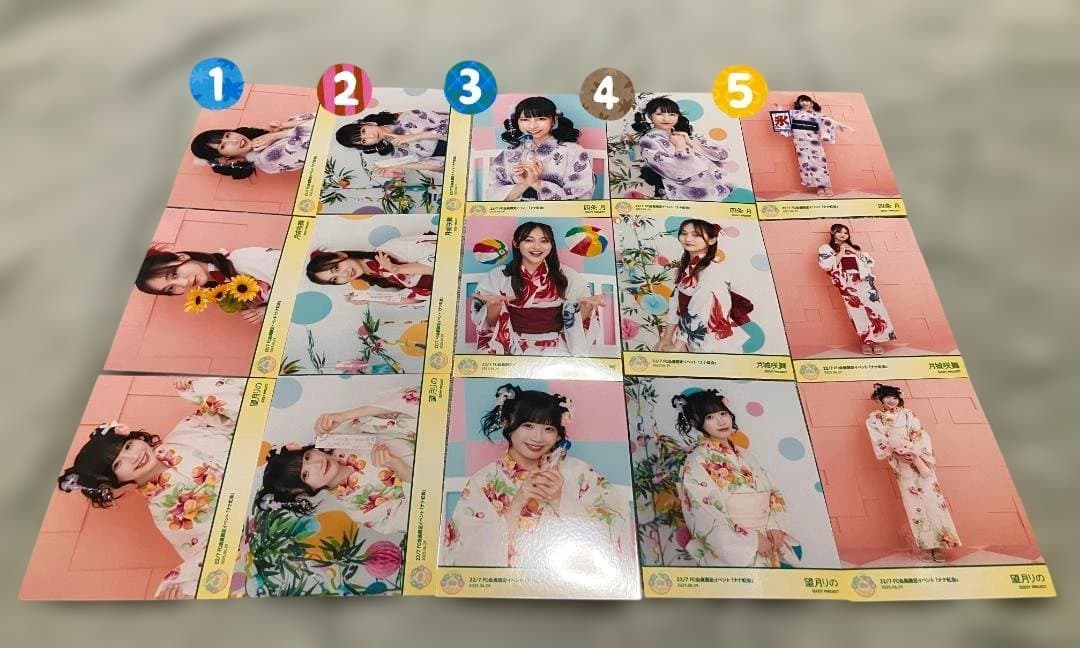 ナナニジ　22/7　ナナ虹会 第3弾　浴衣ブロマイド　バラ売り