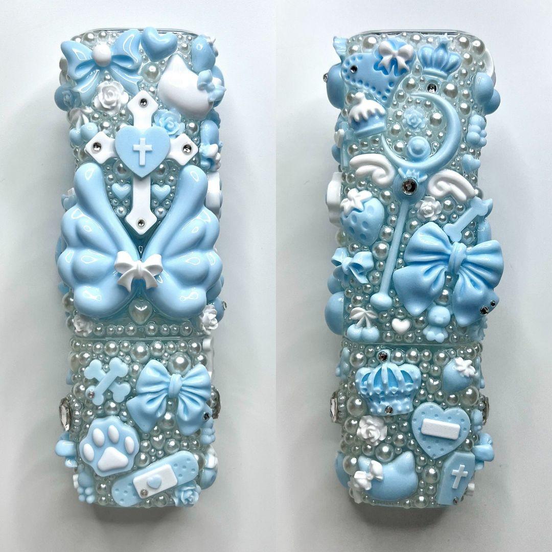 iQOS イルマワン デコケース 地雷系 量産型 姫ギャル 水色