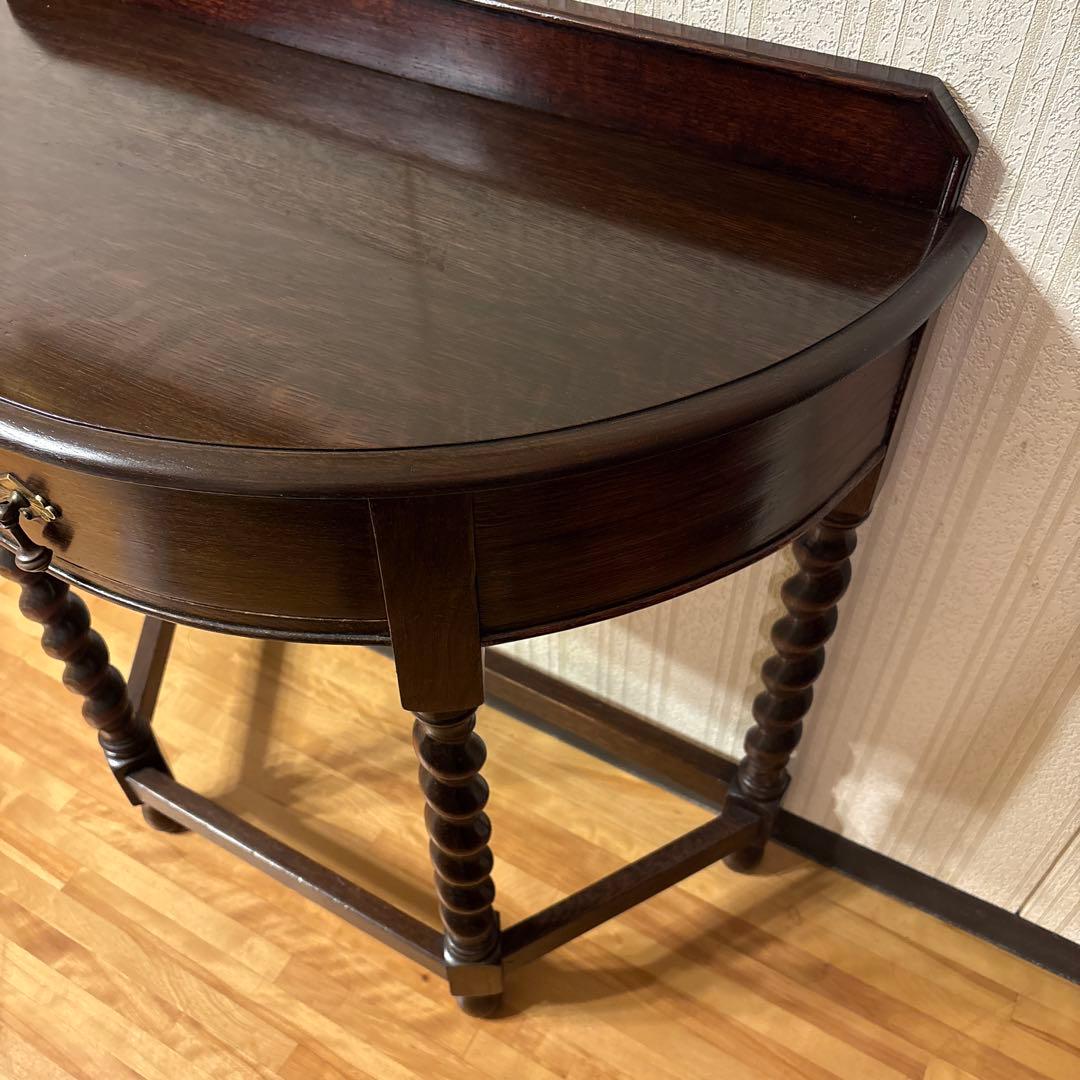 美品！イギリス アンティーク家具 コンソールテーブル花台ダークブラウン 英国製